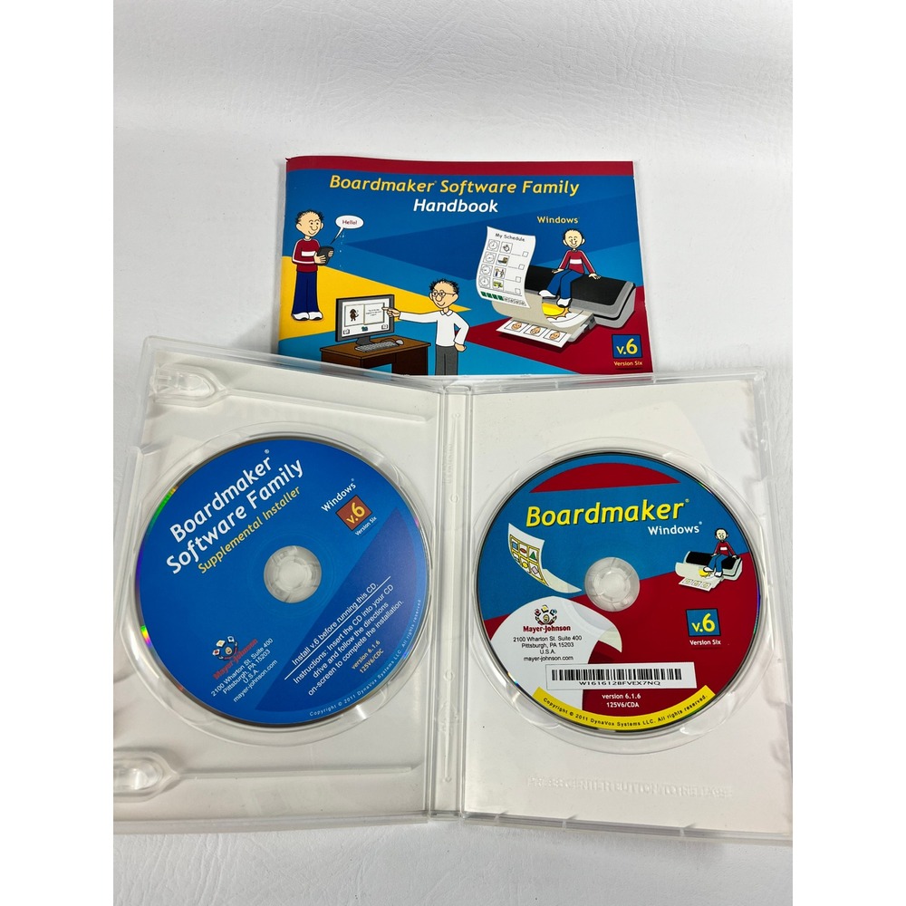 Mayer-Johnson Boardmaker Software Windows OS Version 6 Educational Blue Red